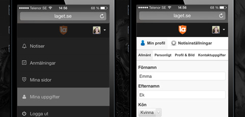 Ny mobilanpassning: Redigera enkelt ”Mina uppgifter” och ändra notisinställningar!