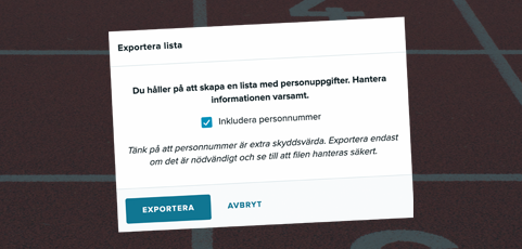 NYHET: Komplett personnummer i export från medlemsregistret