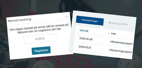 NYHET: Registrera manuell betalning med förbättrat bokföringsstöd